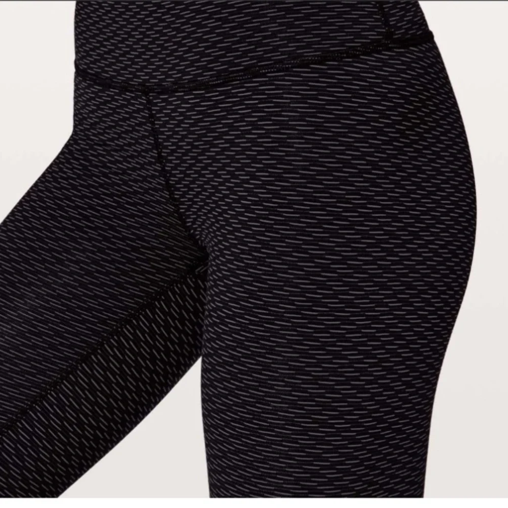 Lululemon Wunder Under Crop  Score Jacquard Black Luna